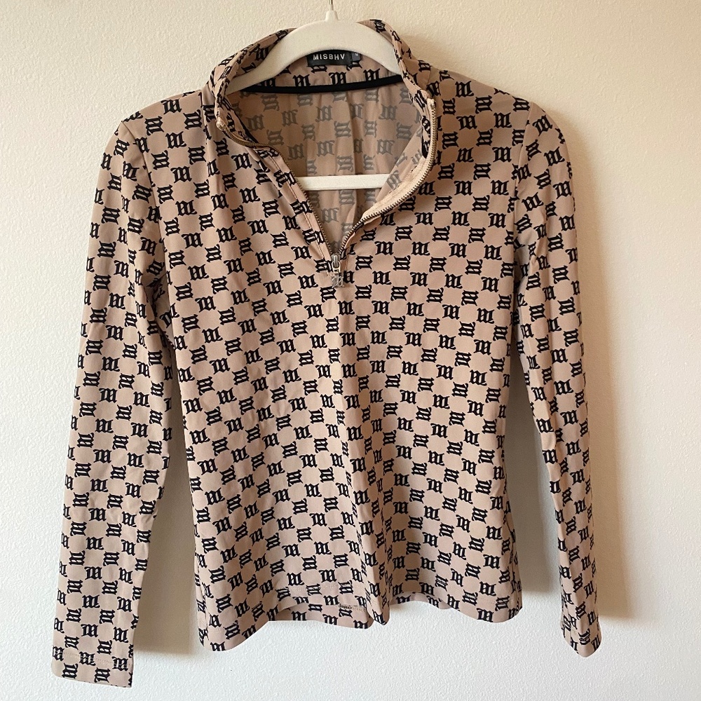 MISBHV Zip-up Monogram Long-sleeve